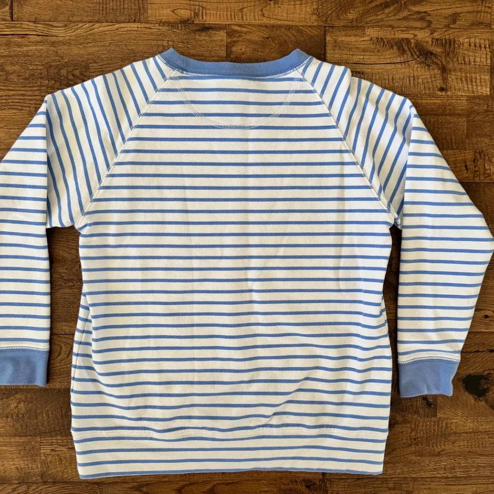 The‎ Beaufort Bonnet Company Cassidy Comfy Crewneck Blue Striped Kids Size 14 E